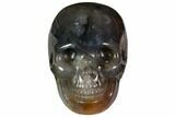 Realistic, Polished Agate Skull #116844-1